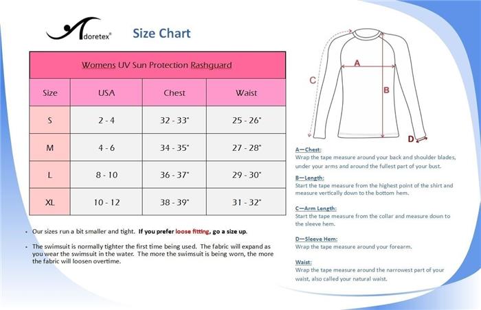 Lifeguard Bathing Suit Size Chart