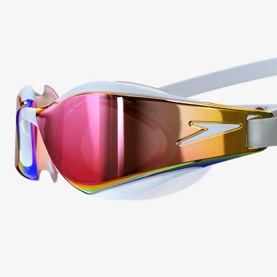White/Oxid Grey Speedo Fastskin Hyper Elite Mirrored Goggles 