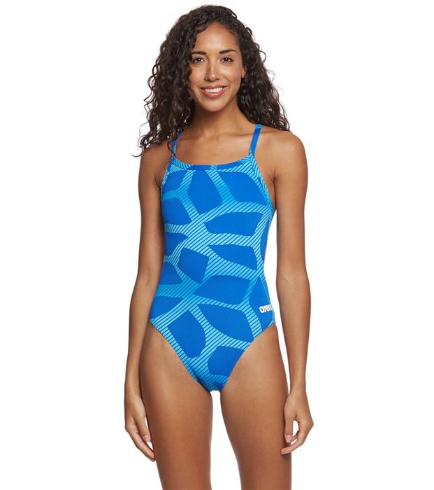 Arena Womens Spider Light Drop Back MaxLife One Piece Swimsuit 