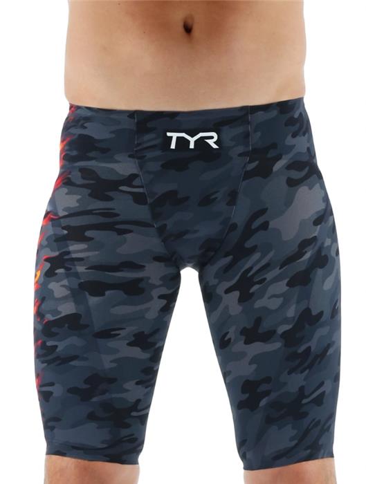 TYR Venzo Camo Fire Men's Jammer Tech Suit - 22