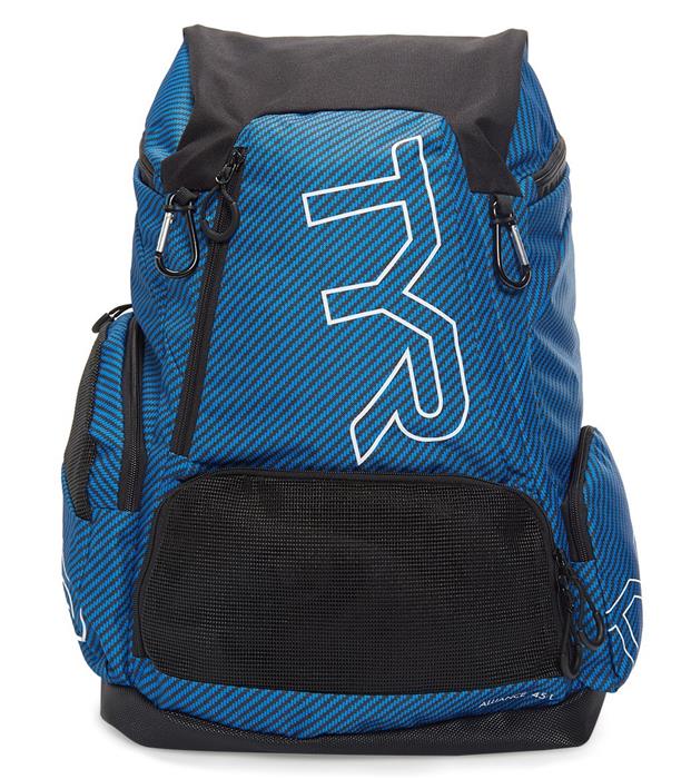 TYR Unisexs Carbon 45L Printed Backpack Blue