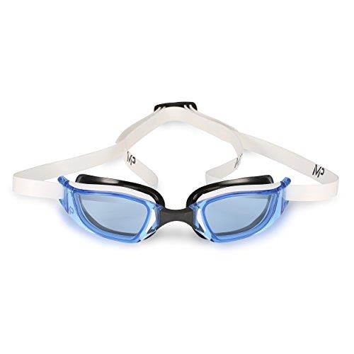 White & Black Unisex Adult Goggles for Men and Women Michael Phelps MP XCEED Competetive Swimming Goggles Gold Mirrored MADE IN ITALY 